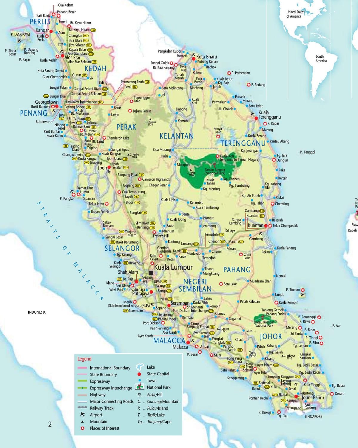 kat jeyografik nan kat jeyografik direksyon malezi