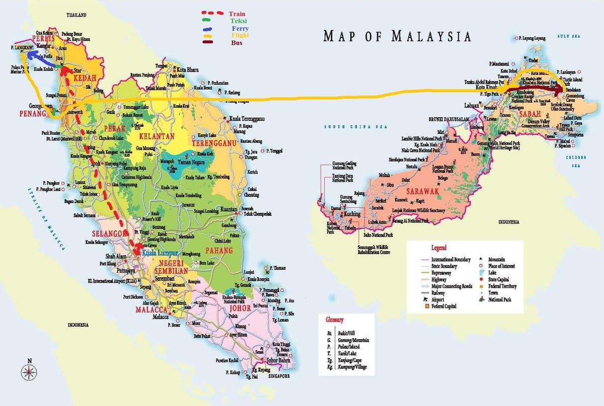 kat jeyografik nan malezi otobis