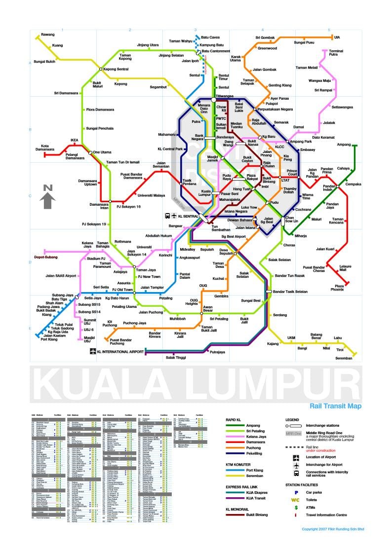 mrt liy 3 wout kat jeyografik malezi