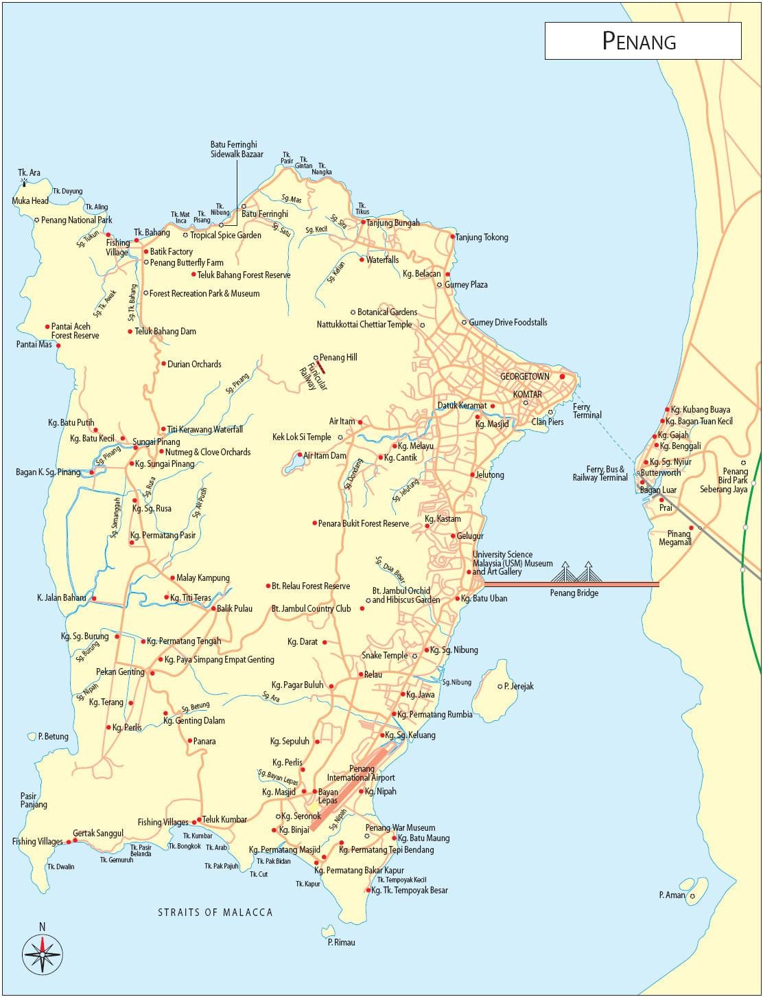 kat jeyografik pulau pinang malezi