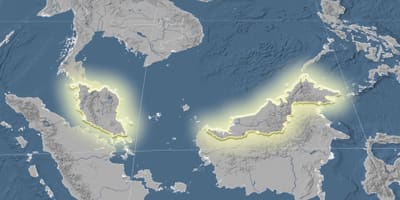 Kat jeyografik nan malezi elevasyon 