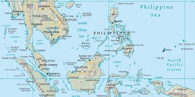 Kat jeyografik nan malezi ak peyi nan vwazinaj yo