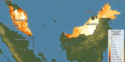 Malaysyen dansite popilasyon kat jeyografik